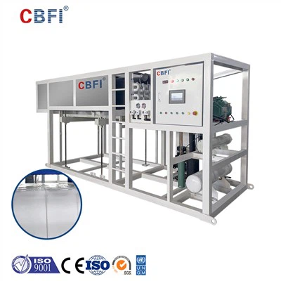 CBFI özelleştirilmiş otomatik kontrol endüstriyel su-soğutmalı doğrudan soğutmalı blok buz makinesi